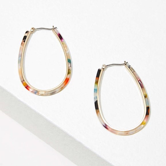 LOFT Jewelry - LOFT RESIN OUTLINE HOOP EARRINGS